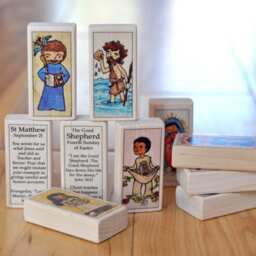 st Dymphna Patron Saint Block With Gift Bag // Of Depression, Anxiety & Mental Illness Catholic Toys By Almondrod - thumbnail 4