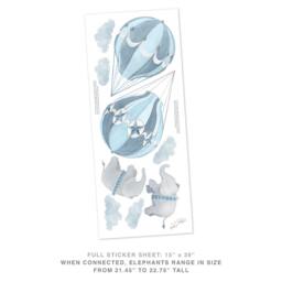 Flying Friends - Fabric Wall Decal Nursery Daydreams Blue Mej - thumbnail 4