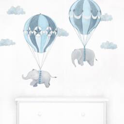 Flying Friends - Fabric Wall Decal Nursery Daydreams Blue Mej - thumbnail 3