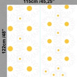 Nursery Big Daisy Wall Decal - Kids Room Floral Sticker Flower Set - thumbnail 4