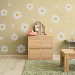 Nursery Big Daisy Wall Decal - Kids Room Floral Sticker Flower Set - thumbnail 2