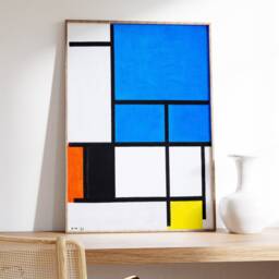 Piet Mondrian Abstract Art Print, Geometric Bauhaus Poster, Contemporary Gallery Wall Art, Mid-Century Modern Home Decor, Iconic Minimalism - thumbnail 2