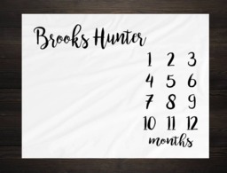 Baby Milestone Blanket Month Growth Tracker Fleece Shower Tribal Newborn Gift Minky Boy Rustic Nursery - thumbnail 1