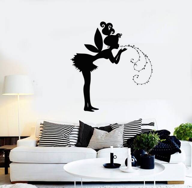 Fairy Vinyl Wall Decal Kids Baby Room Nursery Fairytale Romantic Decor For Bedroom Stickers Mural - #2268Di - image 1