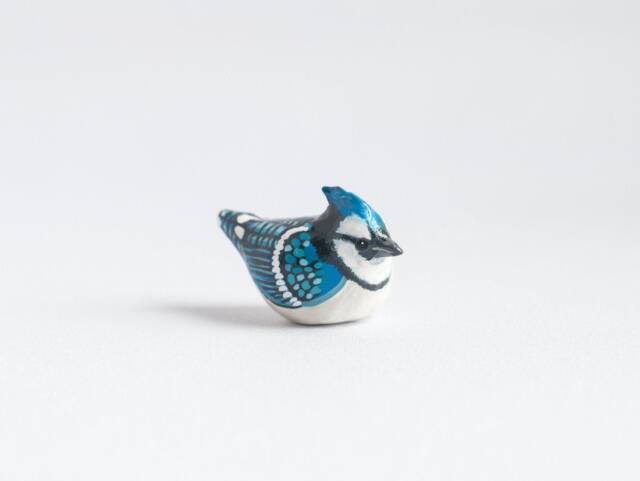 Blue Jay Miniature - Backyard Bird Songbird Figurine - image 1