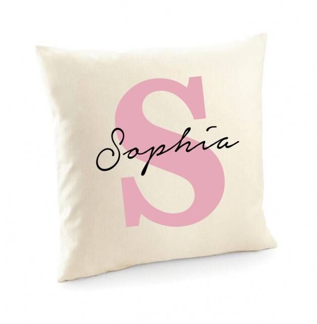 Name & Initial Cushion Cover/Gift For Couple Unique Home Gift Christmas Her Him - image 1