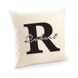 Name & Initial Cushion Cover/Gift For Couple Unique Home Gift Christmas Her Him - thumbnail 3