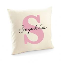 Name & Initial Cushion Cover/Gift For Couple Unique Home Gift Christmas Her Him - thumbnail 1