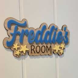 star Themed Children's Room Sign - Bedroom Door Wall Hanging Personalised Kids Decor Nursery Kids Plaque - thumbnail 3