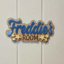 star Themed Children's Room Sign - Bedroom Door Wall Hanging Personalised Kids Decor Nursery Kids Plaque - thumbnail 4