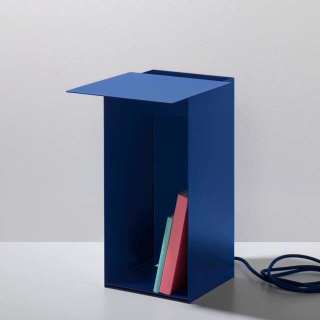Shift Side Table in Blue Usable As Coffee Table & Nightstand - image 1