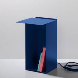 Shift Side Table in Blue Usable As Coffee Table & Nightstand