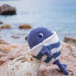 Whale, Crochet Blue Grey Whale, Cachalot, Baby Shower, Stuffed Whale Toy, Humpback Ocean, Kids Room Decor, Birthday Gift - thumbnail 3