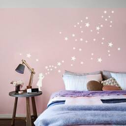 Wall Decal Starry Child, Gold Star Soap Bubble Girl Diy Sticker Art, Starry Sky Decal, Stars, Kids Room Decor - thumbnail 3