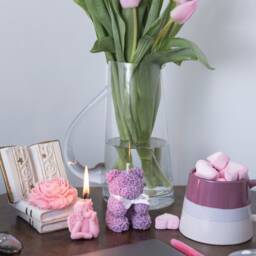 Cherub Angel Vegan Soy Wax Candle - Baptism Favor Gift - thumbnail 3
