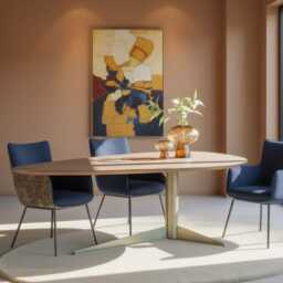 Oak Modern Dining Table Ashby - thumbnail 2