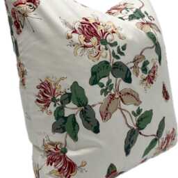 Colefax & Fowler Honeysuckle Red Cushion Cover Pillow Double Sided - thumbnail 3