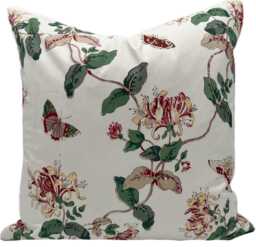 Colefax & Fowler Honeysuckle Red Cushion Cover Pillow Double Sided - thumbnail 1