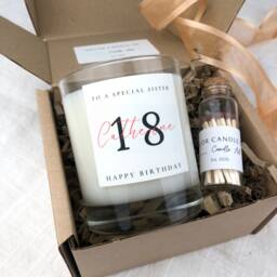 Personalized Birthday Candle Gift Soy Wax Name - thumbnail 1