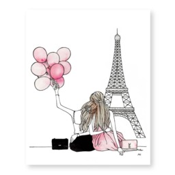 Fashion Wall Art/ Best Friend Gift/ Friendship Print/ Girlfriend Paris Illustration/ Gift For - thumbnail 3