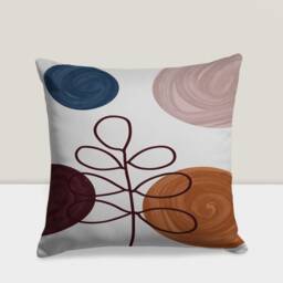 Floral Abstract Pillow Case, Boho Accent Cushion Cover, Minimalist One Line Flower, Chic Living Room Decor, Artistic Bedroom Decoration - thumbnail 2