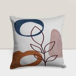 Floral Abstract Pillow Case, Boho Accent Cushion Cover, Minimalist One Line Flower, Chic Living Room Decor, Artistic Bedroom Decoration - thumbnail 4