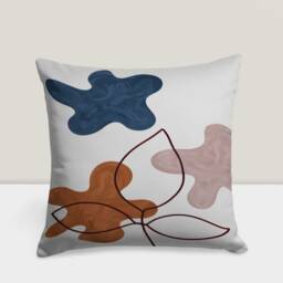 Floral Abstract Pillow Case, Boho Accent Cushion Cover, Minimalist One Line Flower, Chic Living Room Decor, Artistic Bedroom Decoration - thumbnail 3