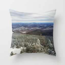 Killington Summit View, Pillow Or Cover Home Decoration, Winter Decor, Interior Design, White, Grey, Winter, Nature, Snow, Ski Decor - thumbnail 1