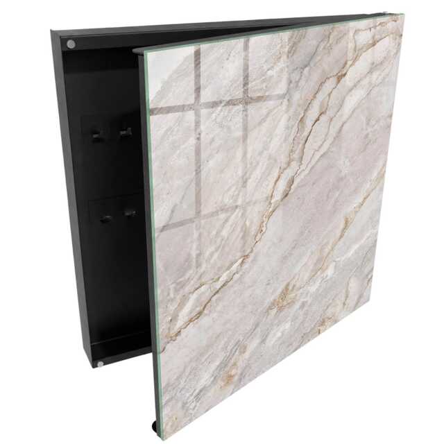 Gray Marble Key Cabinet For Home, Box Wall, Modern Textures, Lovers Of Elegance & Modernity - image 1