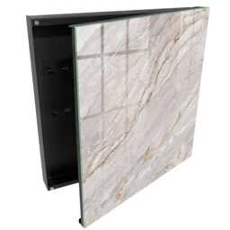 Gray Marble Key Cabinet For Home, Box Wall, Modern Textures, Lovers Of Elegance & Modernity - thumbnail 1