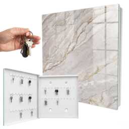 Gray Marble Key Cabinet For Home, Box Wall, Modern Textures, Lovers Of Elegance & Modernity - thumbnail 2