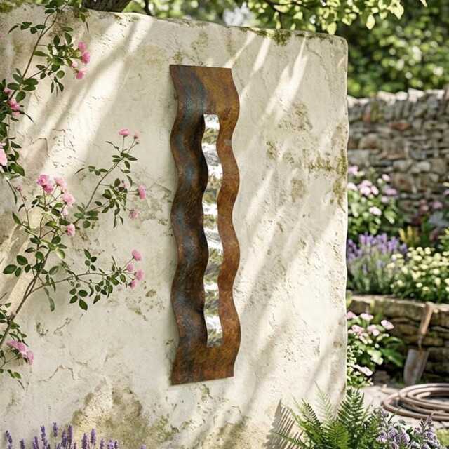 Outdoor Wall Art - Garden Metal Sculpture Handcrafted Patina Rustic Gerden Decor For Outdoors - image 1