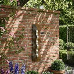 Outdoor Wall Art - Garden Metal Sculpture Handcrafted Patina Rustic Gerden Decor For Outdoors - thumbnail 3