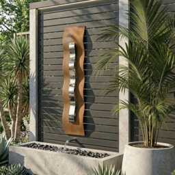 Outdoor Wall Art - Garden Metal Sculpture Handcrafted Patina Rustic Gerden Decor For Outdoors - thumbnail 2