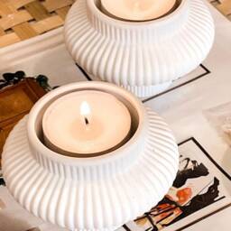 Nordic Ceramic Candle Holder Handmade Minimalist Decor - thumbnail 2