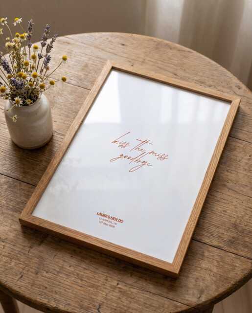 Kiss The Miss Goodbye Print, Personalised Hen Party Sign, Bachelorette Decor, Bridal Shower Minimalist Typography Wall Art - image 1