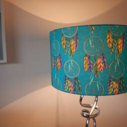 Teal Dreamcatcher Lampshade - thumbnail 4