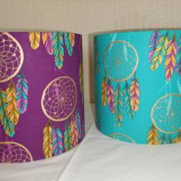 Teal Dreamcatcher Lampshade - thumbnail 3