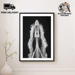 Vintage Yacht Boat Aerial Print, Luxury Fashion, Fine Art Photography Wall Art, Museum Quality Classic Black & White Poster - thumbnail 1