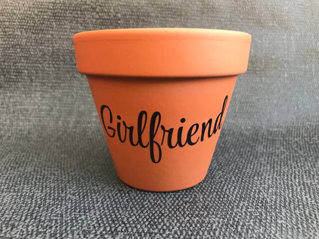 Girlfriend Plant Pot, Valentines Present, Garden Gift, Unique Present For Birthday, Christmas - image 1