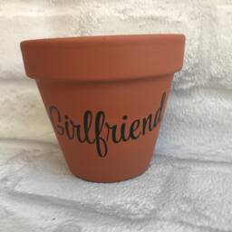 Girlfriend Plant Pot, Valentines Present, Garden Gift, Unique Present For Birthday, Christmas - thumbnail 3