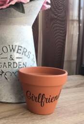 Girlfriend Plant Pot, Valentines Present, Garden Gift, Unique Present For Birthday, Christmas - thumbnail 2