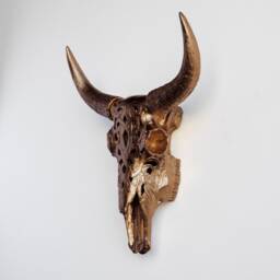 Faux Taxidermy Decorative Carved Bison Skull - Wall Decor Bronze Cbi0909 - thumbnail 2