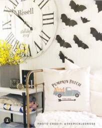 Pumpkin Patch Linen Pillow Cover Vintage Truck Fall Decor - thumbnail 1
