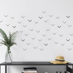 Gold Chevron Vinyl Wall Decals, Scandinavian Geometric Decor - thumbnail 3
