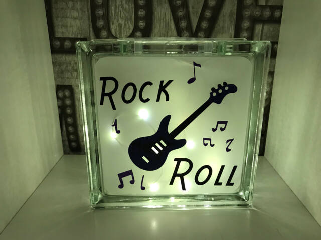 Guitar Light Block, Music Guitar Night Light, Boys Room Decor, Girls Decor - image 1
