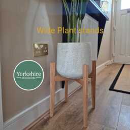 40cm Tall Oak Plant Stand Wide Version - thumbnail 1