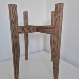 40cm Tall Oak Plant Stand Wide Version - thumbnail 2
