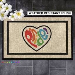 Custom Rainbow Doormat - Personalized Pride Month Welcome Mat