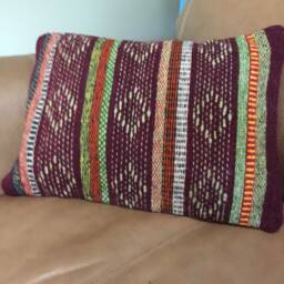 "Zapotec Hand Woven Merino Wool Pillow Sham 14"" X 18" - thumbnail 2